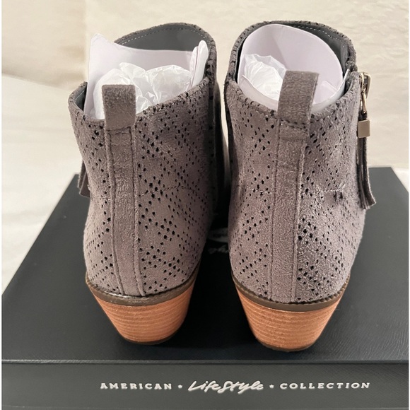 NIB Dr Scholl’s Brianna Ankle Boot Gray/Dark Shadow MM Material Size 7M - Picture 3 of 8